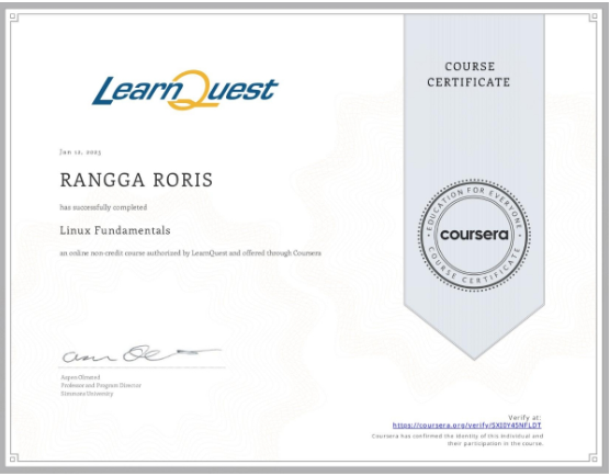 Course Certificate